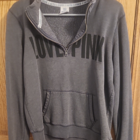 Victoria's Secret Pink Label Sweatshirt Dark Grey - Picture 3 of 4